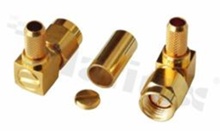 Plug SMA; male; angled; 50 Ohm; for RG58 cable