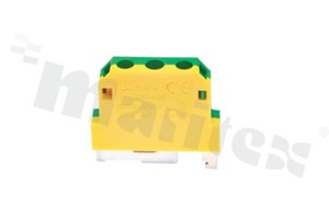 ZUO-4/35 ; Złącze na szynę DIN z zaciskiem śrubowym;1 torowe; 2 zaciskowe; na przewód 0.75-4.0m2; ; żółto-zielona; 690V