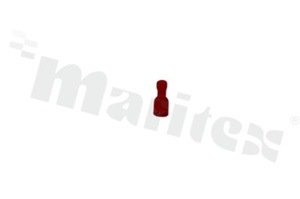 Flat terminal; 4.75mm; 0.5mm; female; 0.5-1.5mm2; crimped; for cable; insulated; tinned; brass; red; Imax 10A; L=20mm