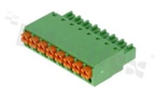 Listwa zaciskowa rozłączalna; w rastrze 3.81mm; 8-torowa; żeńska; na przewód 0.2-1.00mm2 (28-16AWG); kierunek wtykania prostopadły do osi przewodów; z zaciskiem sprężynowym; styki z fosforobrązu; mosiężna klatka; UL 300V/8A