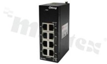 Switch przemysłowy niezarządzalny; 8 portów 10/100Base-T(X) RJ45; temp. pracy -20...60 st.C; zasilanie redundantne 10...30VDC; montaż na szynie DIN