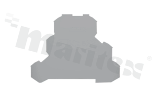 Ścianka końcowa/wewnętrzna do złączy przelotowych serii 2002; grubość 0.8mm; szara; montaż zatrzaskowy