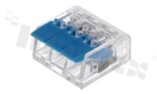 Installation quick splice 3-ways; spring clamp; wire cross section 0.2-0.4mm2;