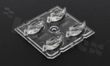 Soczewka C14556_STRADA-2X2-TF, FWHM: asymetryczny, Wymiary: 50 x 50 mm, W:8,7 mm do diod LED High Power seria XP-G2, XP-G3, Ledil, RoHS