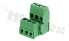 PCB terminal block; pitch 5.08mm; 6-ways; 45 deg angle; wire range 2.50mm2 (AWG 22-14); with screws for a flat screwdriver; green color; UL 300V/10A