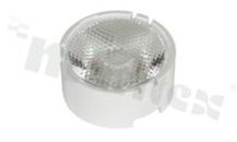 Soczewka do diod LED high power; kąt rozsyłu: 13 stopni FWHM; ilość diod: 1; rozmiar: okrąg 22.2mm; wysokość: 10.7mm; rodzaj materiału: PMMA; sposób mocowania: klej; ramka