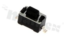 Przełącznik Tact Switch; SMD; wymiary korpusu 3.0x6.0; h=5.0mm; pionowy; o sile nacisku 260gf; przycisk prostokątny; zaczepy