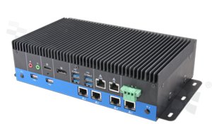 Bezwentylatorowy komputer przemysłowy; J6413/ x6425E; RAM: do 32GB; 2xCOM; 6xUSB; 6xLAN; GPIO; DP; HDMI; Audio; SATA; TPM 2.0; temp. pracy: -40+70C; 12/24VDC