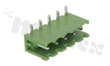 Pluggable terminal block; pitch 5.08mm; 5-ways; male; r/a pin header; open type; UL 300V/15A, TUV 320V/20A