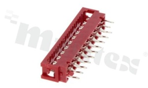 Low profile IDC connector; pitch 1.27mm; 20-contacts; flat cable AWG#26-#28; 1.5A 230V AC/DC