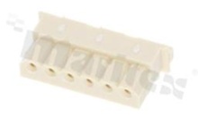 Crimp terminal housing; pitch 2.50mm; 6-contacts; female; applicable wire AWG#22-28; 250V/3A