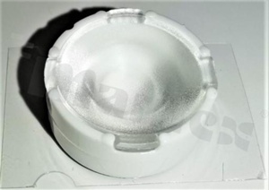 Lens for LED high power; angle: 56 to 80 degrees FWHM; Number of LEDs: 1; Dimensions: round 16mm; Height: 7.3mm; meterial: PMMA; PC; Fastening: tape