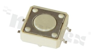Tact Switch; SMD; dimensions 12.0x12.0; h=4.3mm; vertical; operating force 160gf; button: round