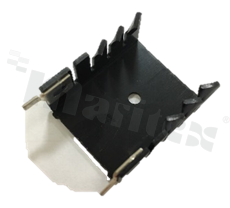Heatsink; moulded TO-220; 30x25.4x12.7mm; black; anodized aluminium AL5052; RoHS.