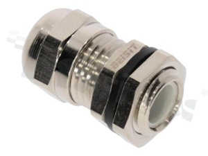 Cable gland M16x1.5 5-10.0mm; nickel plated brass;flat O-ring; with lock nut; for wrench 14mm