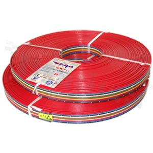 Flat ribbon cable TLWY; with 10 separately insulated copper wires; cross section 0.75mm2; AWG 18; 500V; -40+105 deg.C; 25m.