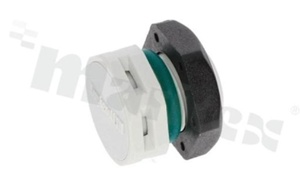 Wentyl wodoszczelny z gwintem M12*1.5; przepuszczalność powietrza 1000ml/min; temp. pracy -40 do 125 st. C; szary; z nakrętką; IP68; IP69k