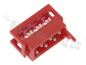Low profile IDC connector; pitch 1.27mm; 4-contacts; male; flat cable AWG#26-#28; 1.5A 230V AC/DC 