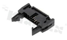 Full shrouded header for PCB; pitch 2.54mm; 14-contacts; THT; male; top entry