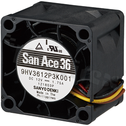 Fan; DC; 12VDC; 36x36x28mm; 0.72m3/min; 67.0dB.