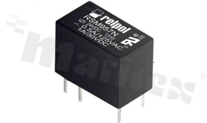 Przekaźnik elektromagnetyczny; prąd znamionowy 1A; napięcie cewki 24VDC; pojedynczy styk przełączny (1P); moc cewki 150mW; 1A/30VDC; 0;5A/125VAC