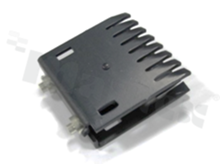Heatsink; moulded; TO-218; TO-220; TO-247; 44.5x44.5x12.6mm; black; anodized aluminium AL5052; RoHS.