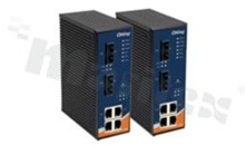 Switch przemysłowy PoE; zarządzalny; 4 porty 10/100Base-T(X) RJ45 PoE i 2 porty 100Base-FX; złącze SC; światłowód wielomodowy; 2km/1310nm; temp. pracy: -40+70 st.C; zasilanie redundantne 12...48VDC; montaż na szynie DIN