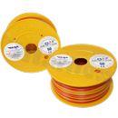 Przewód pojedynczy LGY/H05V-K; z wielodrutową miedzianą żyłą; żółty/czerwony; przekrój 2.50mm2; AWG 14; 500V; -40+105 st.C; 50m.