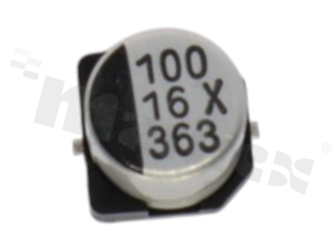 Kondensator elektrolityczny SMD; 100uF/16V; 20%; 105 st.C (6.3x5.4) 3000h