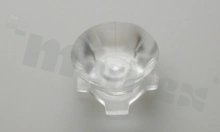 Lens for LED high power; angle: 5 to 12 degrees FWHM; Number of LEDs: 1; Dimensions: round22mm; Height: 11.7mm; meterial: PMMA; Fastening: tape; pin