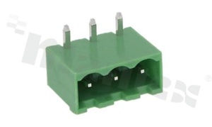 Pluggable terminal block; pitch 5.08mm; 3-ways; male; R/A pin header; closed type; UL 300V/15A; TUV:320V/20A
