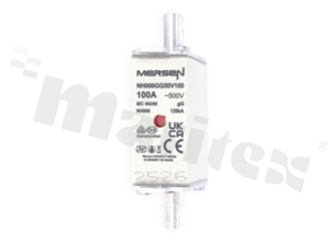 Bezpiecznik NH000, gG, 500VAC/250VDC, 100A, podwójny wskaźnik