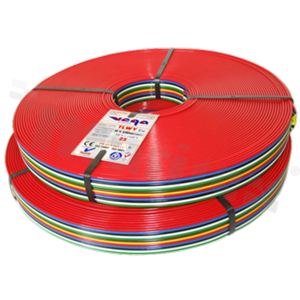 Przewód wstążkowy TLWY; z dwunastoma miedzianymi żyłami; przekrój 1.00mm2; AWG 17; 500V; -40+105 st.C; 25m.