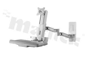 Uchwyt VESA na 1 monitor z podestem na klawiaturę; montaż na ścianę; max. obciążenie 8kg; zalecane wymiary monitora 15"-24"; WSR210