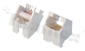 Gniazdo RJ45; 8-stykowe; montaż: THT; kątowe; gabaryt 8; grubość pokrycia 6u" Au