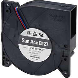 Blower; DC; 24VDC; 127x126x32mm; 0.61m3/min; 40.0dB.