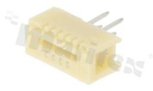 Non-ZIF connector for FFC/FPC; pitch 1.00mm; 4-contacts; THT; top entry
