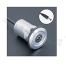 Powerjack socket; female; mounting hole 22mm; connection with male Powerjack plug; cable length 150cm; silver; aluminum alloy.