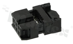 IDC connector; pitch 2.54mm; 6-contacts; female; for ribbon cable AWG#26-#28