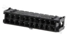 Header for PCB; pitch 3.00mm; 20-contacts [2x10]; THT; male; top entry; 250V/5A