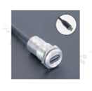 USBC3.1 socket; female; mounting hole 22mm; USBC3.1 male plug connection; cable length 100cm; silver; aluminum alloy.