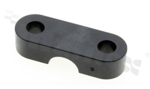 Docisk kabla okrągłego; O 6.2mm; przykręcany na śruby; wykonany z ABS; klasa palności 94HB; czarny