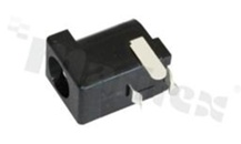 DC socket; male; angled; pin diameter 2.5mm; hole diameter 6.3mm; THT; bent legs