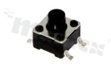 Przełącznik Tact Switch; SMD; wymiary korpusu 4.5x4.5; h=4.8mm; pionowy; o sile nacisku 160gf; przycisk okrągły