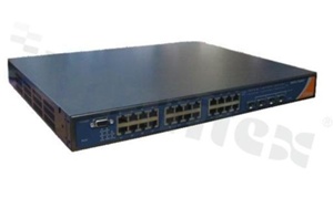 Switch przemysłowy PoE; Gigabit; zarządzalny - Layer 3; 24 porty 10/100/1000Base-T(X) RJ45 PoE i 4 porty 1G/10GBase-X SFP+; temp. pracy: -20+60 st.C; zasilanie 100...240VAC; wbudowany zasilacz 390W; montaż RACK