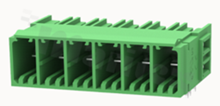 Pluggable terminal block; 7.62mm pitch; 6-ways; female; for wire 6.00mm2(24-10AWG); wire insertion direction same as plug-in direction; p.bronze contacts; brass cage; 1000v/41A