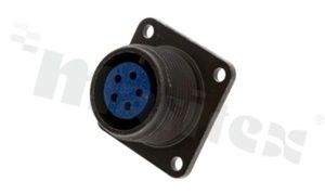 Wtyk 97-3102A-14S-5S; seria 97 MIL-C-5015; gwint zewnętrzny; złącze żeńskie; 5 pinów; 13A; na panel