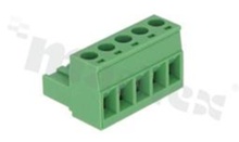 Listwa zaciskowa rozłączalna; w rastrze 5.08mm; 5-torowa; żeńska; na przewód 2.50mm2(28-12AWG); kierunek wtykania równoległy do osi przewodu; styki z fosforobrązu; mosiężna klatka przewodu; UL 300V/16A