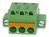 Pluggable terminal block; 3.50mm pitch; 9-ways; female; for wire 1.50mm2 (28-16AWG); wire insertion direction same as plug-in direction;  with fixing screw; p.bronze contacts; spring clamp; brass cage; UL 300/8A TUV 250/12A