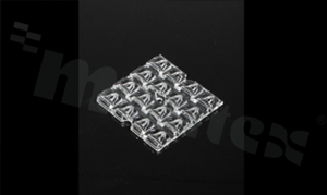 Lens LEDIL C16958_STRADELLA-16-ME, asymmetric, W:49,5x49,5mm H:4,9 mm, for LED High Power, clear, Ledil